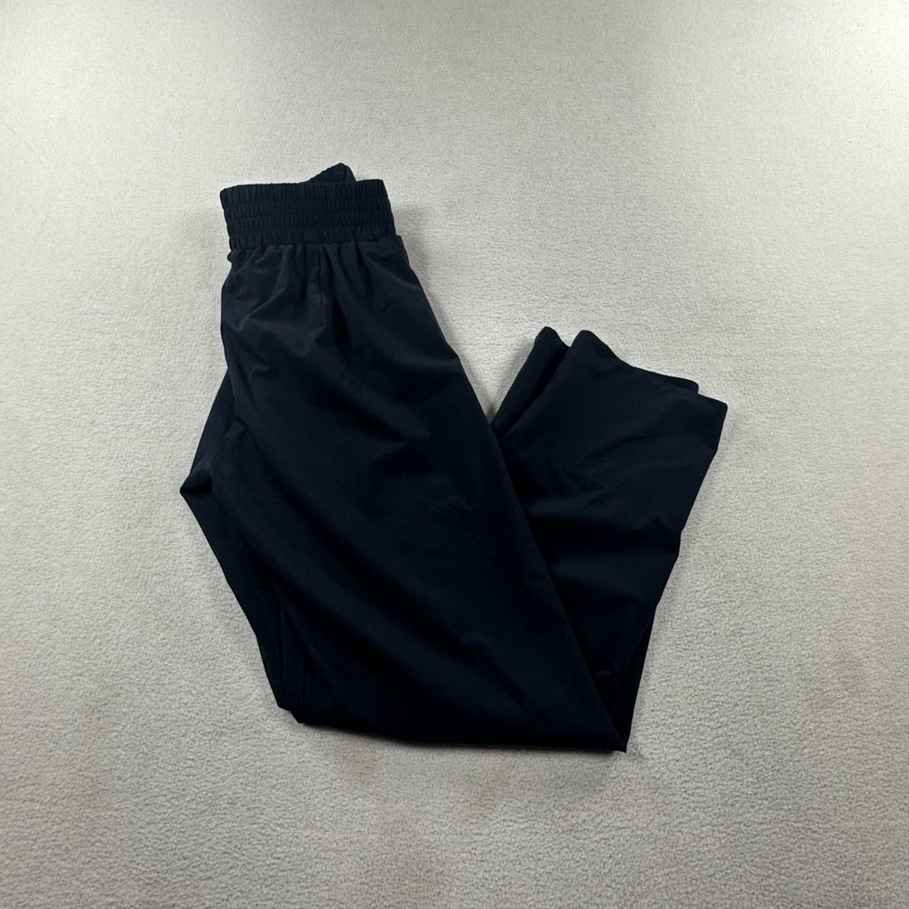 Aday Pants Womens XS Black Easy Days High Rise Wide Leg Tie Waist Pull On